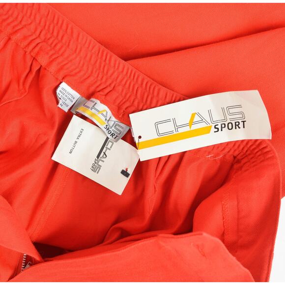 Vintage 80s Red Cotton Pleated Front Ankle Length Pants size M - Picture 8 of 8